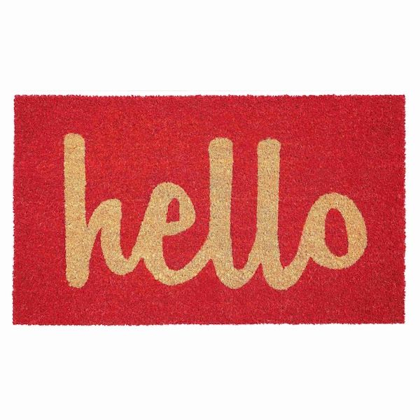 Calloway Mills Entrance Mat, Coir, Red, Natural 100301729RNS - main